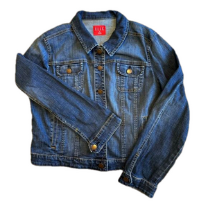 ELLE Kids Dark Wash Denim Jean Jacket Girl Extra Large